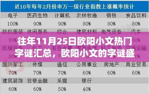 欧阳小文字谜盛宴,历年11月25日字谜汇总与温馨之旅