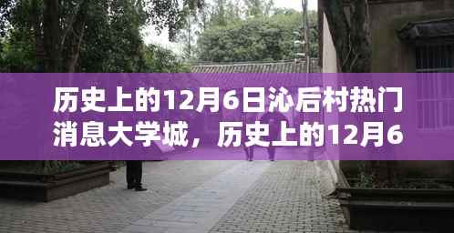 历史上的沁后村大学城,十二月六日热门消息回顾