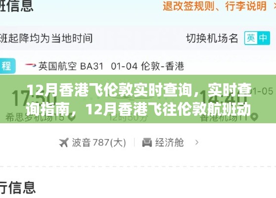 12月香港飞往伦敦航班实时查询指南与动态解析