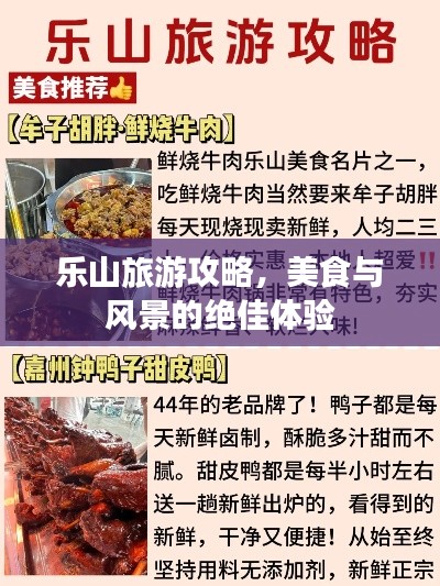 乐山旅游攻略,美食与风景的绝佳体验